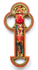 Party Time by Robert Slenker, mixed media wall relief, offered May 2020