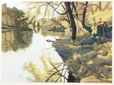 Gordon Mortensen, Autumn on the Sioux, 1981, reduction color