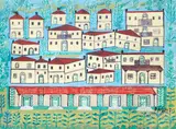 Peter A. Contis, Houses and Apartments in Greece, 1966 or, 1967, gouache on board