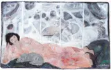 Butterfly and Nichette by Judith Bledsoe, acrylic on canvas, offered May 2020