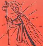 Dali, Salvador (Spanish 1904-1989), James the Lesser (Vicar of Britain)(from The Portfolio Knights of The Round Table) by Salvador Dali - James the Lesser, 1972, lithograph in 2 colors with gold embossing on Arches paper, offered May 2020
