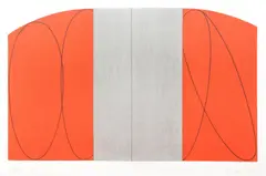 Red/Gray Zone by Robert Mangold, 1996, serigraph printed in colors, offered May 2020