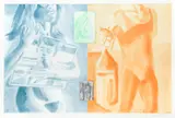 David Salle, Untitled from Canfield Hatfield Suite, 1989, etching, aquatint, and photo engraving