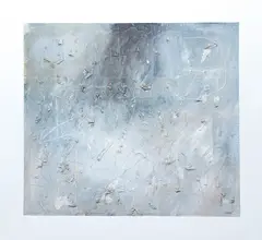 Untitled Abstract by Ron Romano, acrylic and mixed media on canvas, offered May 2020