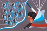 Al Momaday, (American/Kiowa Indian, 1913-1981), Kiowa Elder, undated (c.1980), gouache on paper