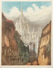 Aquatint, Untitled, etching milan vittorio emanuele