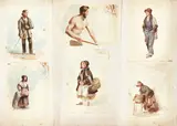 Regis Francois Gignoux, Six Figure Studies of French Villagers