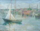 Gloucester Harbor by L. Gray, oil on canvas, c.1910, faded signature lower right, offered Mar 2020