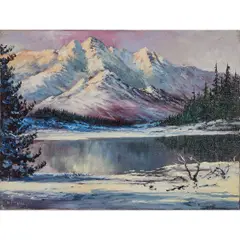 High Sierra Landscape by Bill J. Shaddix, oil on canvas, [approximate dimensions - canvas: 18" H x 24" W], offered Nov 2025