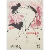Michael Hafftka, Back, Ground, 1982, mixed media, ink wash and pen on paper, [ approximate dimensions -
