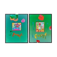 two color offset by Peter Max, lithograph with acrylic, mixed media on paper, including (i) Blushing Beauty, offered Nov 2025