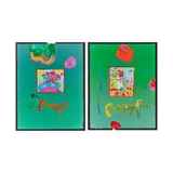Peter Max, two color offset, lithograph with acrylic, mixed media on paper, including (i) Blushing Beauty