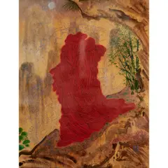 Don Ed Hardy, "Red Rider Returns,", 2001, acrylic on scroll paper, [approximate dimensions -