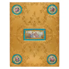 Untitled by Gilt, bronze and porcelain plaque, offered Oct 2025