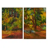 Otis Oldfield, two, oils on board, (i) "Loggers' Reject," #944