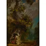 James Stark, Shelter from the Storm, oil on panel, [approximate dimensions -