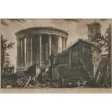 "Veduta del Tempio della Sibilla in Tivoli, (View of the Temple of the Sibyl in Tivoli) from the series "Vedute di Roma" (Views of Rome) by Giovanni Battista Piranesi, etching, [approximate dimensions -, offered Oct 2025