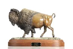 This is an original work of art by Bison Bronze by Eric Thorsen, bronze sculpture, offered May 2022