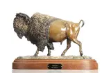 This is an original work of art by Bison Bronze by Eric Thorsen, bronze sculpture, offered May 2022