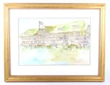 Whitefish Depot, Untitled, watercolor framed art by carlotta