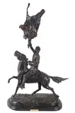 Untitled by Buffalo Signal, bronze statue by frederic remington, offered Apr 2022