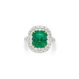 Emerald And Diamond Ring A Gold, Senza titolo
