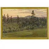 Vasiliy Yakovlevich Laptev, Chelyabinsk, 1918 - 1995 / Sera d'estate / Firmato V Laptev e datato 1962 in basso a destra, oil on canvas