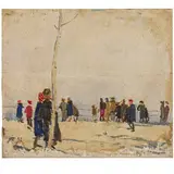 Tetyana Nylivna Yablonska, Smolensk, 1917 - Kyiv, 2005 / Sulla piazza Vladimir / Monogramma e data 47 in basso a sinistra