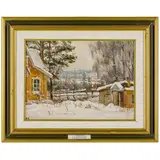 Kyiv, 1908 - 1989 / Il villaggio di Malakhovka / Monogramma in basso a sinistra by Aleksandr Nikolaevich Bogdanov, oil on cardboard, offered Jul 2024