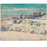 Kherson, 1884 - Kiev, 1974 / Veduta cittadina in inverno / Firmato A Shovku in basso a destra by Aleksey Alekseevich Shovkunenko, oil on cardboard, offered Jul 2024