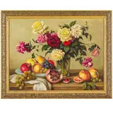 Boris Valentinovich Shcherbakov, San Pietroburgo, 1916 - Mosca, 1995 / Natura morta con rose autunnali e frutta / Firmato B Shcherbakov e datato 88 in basso a / destra, oil on cardboard