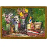 Sergiy Fedorovich Shishko, Nosivka, 1911 - Kiev, 1997 / Compleanno, fiori sul tavolo / Firmato Shishko e datato 73 in alto a destra