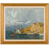 Alexandrovske, 1919 - Yalta, 1994 / Navi ormeggiate / Firmato Fedir Zakharov in basso a destra by Fedir Zakharovich Zakharov, oil on cardboard, offered Jul 2024