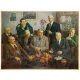 1924 - 2001 / Riunione dei veterani di guerra / Firmato A Sidorov e datato 1978-79 in basso a sinistra by Aleksey Evdokimovich Sidorov, oil on canvas, offered Jul 2024