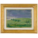 Ivan Barchuk, Tomashovka, 1909 - Kyiv, 1987 / Paesaggio di montagna / Firmato Barchuk I, Kyiv sul retro, oil on cardboard