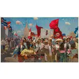 Lisychansk, 1918 - Kyiv, 1992 / Festa dei lavoratori by Volodymir Mykhaylovich Chernikov, oil on canvas, offered Jul 2024