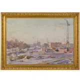 Sergiy Fedorovich Shishko, Nosivka, 1911 - Kiev, 1997 / Nuove costruzioni a Kiev / Firmato Shishko e datato 60 in basso a destra
