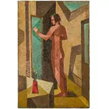 Odessa, 1927 - 1999 / Nudo allo specchio / Firmato Vlasov in basso a sinistra by Volodymyr Grygorovych Vlasov, oil on canvas, offered Jul 2024