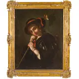 Felice Boscaratti, Ritratto di ragazza, oil on canvas
