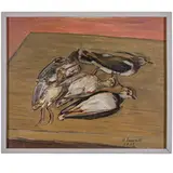 Oscar Saccorotti, Roma, 1898 - Megli di Recco, 1986 / Selvaggina sul tavolo / Firmato O Saccorotti e datato 1946 in basso a destra, oil on cardboard