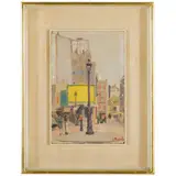 Giovanni March, Tunisi, 1894 - Livorno, 1974 / Scorcio parigino / Firmato G March in basso a destra