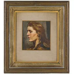 Vratislav Nechleba, Praga, 1885 - 1965 / Ritratto di ragazza / Firmato V Nechleba e datato 1920 in basso a sinistra, oil on cardboard