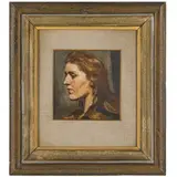Vratislav Nechleba, Praga, 1885 - 1965 / Ritratto di ragazza / Firmato V Nechleba e datato 1920 in basso a sinistra, oil on cardboard