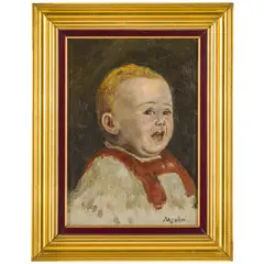 Milano, 1897 - Busto Arsizio, 1978 / Bimbo che piange / Firmato Montini in basso a destra by Umberto Montini, oil on cardboard, offered Sep 2024