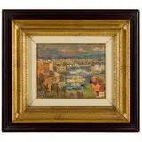 Francesco Galante, Margherita di Savoia, 1884 - Napoli, 1972 / Veduta del golfo di Napoli / Firmato F Galante in basso a sinistra
