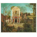 Sergio Albano, Torino, 1939 - 2008 / Santuario / Firmato Sergio Albano in basso a destra, oil on cardboard pressato