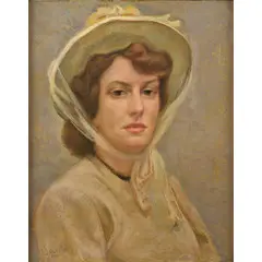 Mezzana Bigli 1889 - Roma 1967 / Ritratto di gentildonna, 1950 by Carlo Socrate, oil on canvas, offered Oct 2024