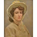 Carlo Socrate, Mezzana Bigli 1889 - Roma 1967 / Ritratto di gentildonna, 1950, oil on canvas