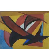 Adriano Parisot, Torino 1912 - 2004 / Impulsi, 1948, oil on masonite