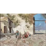 Riccardo Pellegrini, Milano, 1863 - Crescenzago, 1934 / Cortile